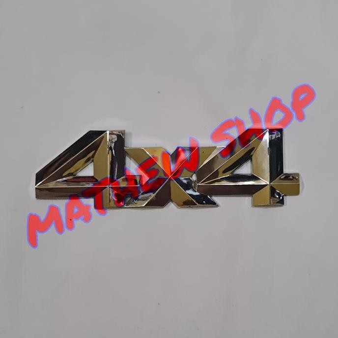 Emblem 4X4 Four By Four Pajero Sport Chrome / Logo 4X4 Pajero Sport