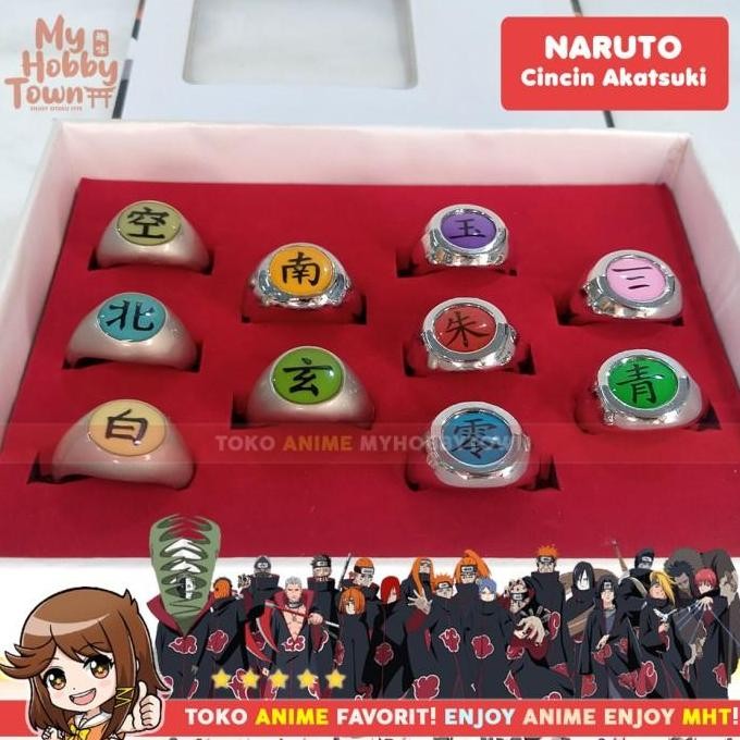 Naruto Akatsuki Itachi Pein Deidara Tobi Sasori Konan Hidan Zetsu Kisame อะนิเมะแหวน