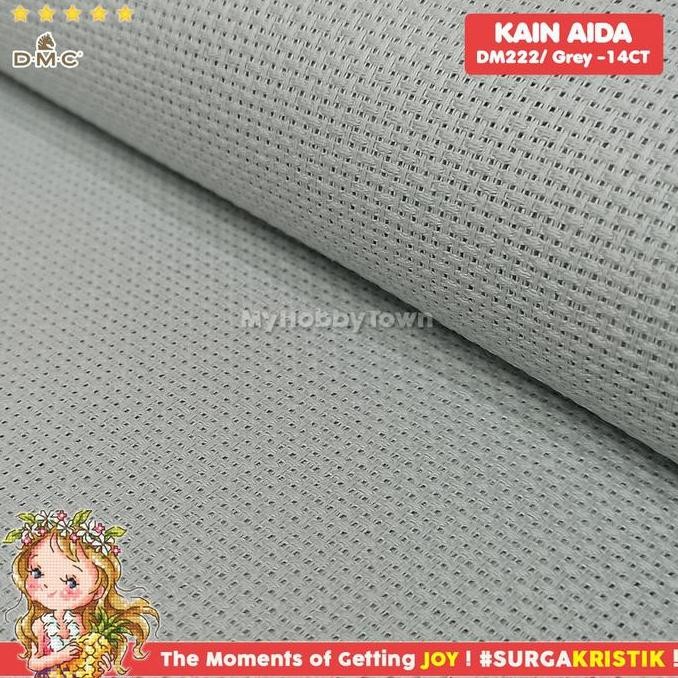 Aida DMC 14ct ผ้าปักปักครอสติชสีเทา DM222/CL - 168
