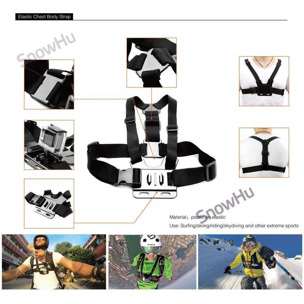 อุปกรณ์เสริมครบชุดสําหรับ Action Cam Xiaomi Yi Go Pro Brica Sjcam Bpro5 Akasu V50x Ezviz S1C