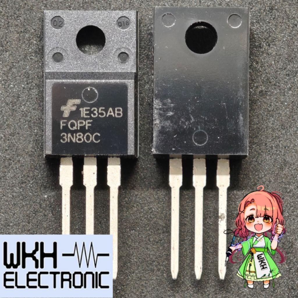 ต้นฉบับ FQPF3N80C FQPF 3N80 C Mosfet N-CH 800V 3A TO220