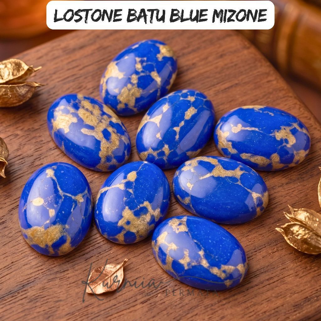 Lostone Blue Mizone Stone Gold Vein Dim 18mm (ขายธัญพืช)