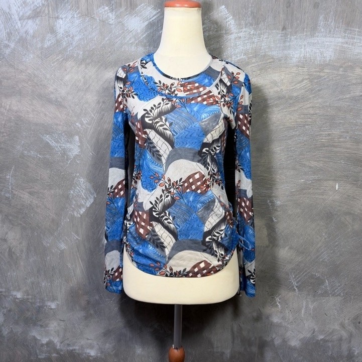 Y2K Hiroko Koshino ผู้หญิงตาข่าย Tops