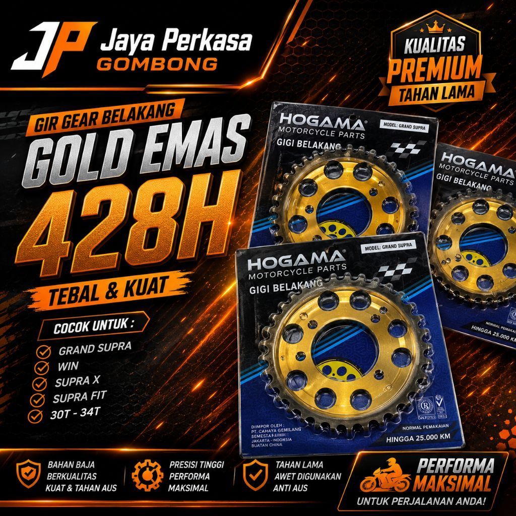 เกียร์กลับทอง 428H THICK GRAND SUPRA WIN SUPRA X 30 31 32 33 34T HOGAMA