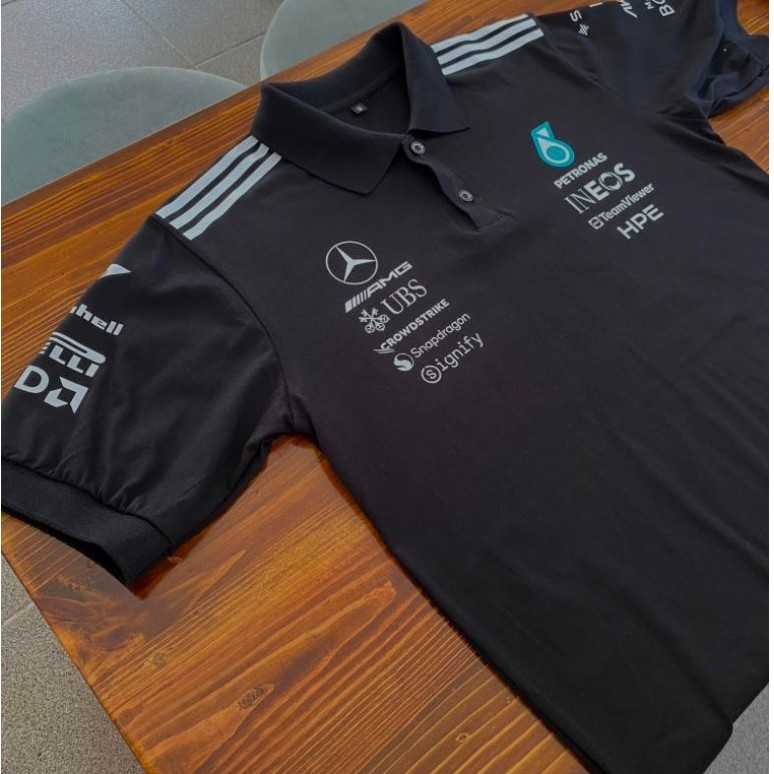 เสื้อโปโล f1 m3rcedes amg p3tronas พรีเมี่ยม คอตตอน หวี