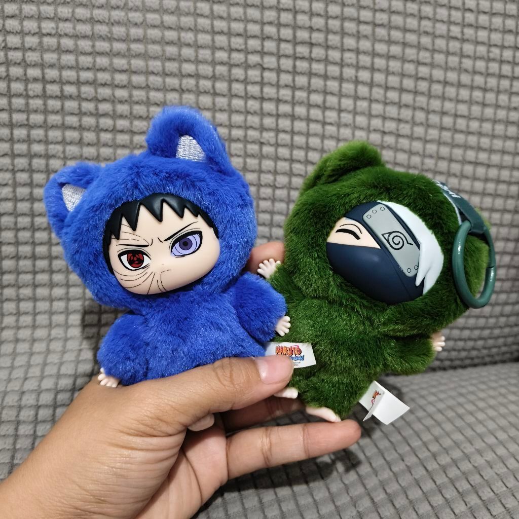 GUNDAN PLUSH DOLL BAG KEYCHAIN OBITO และ KAKASHI NARUTO ORIGINAL พร้อมกล่องออก