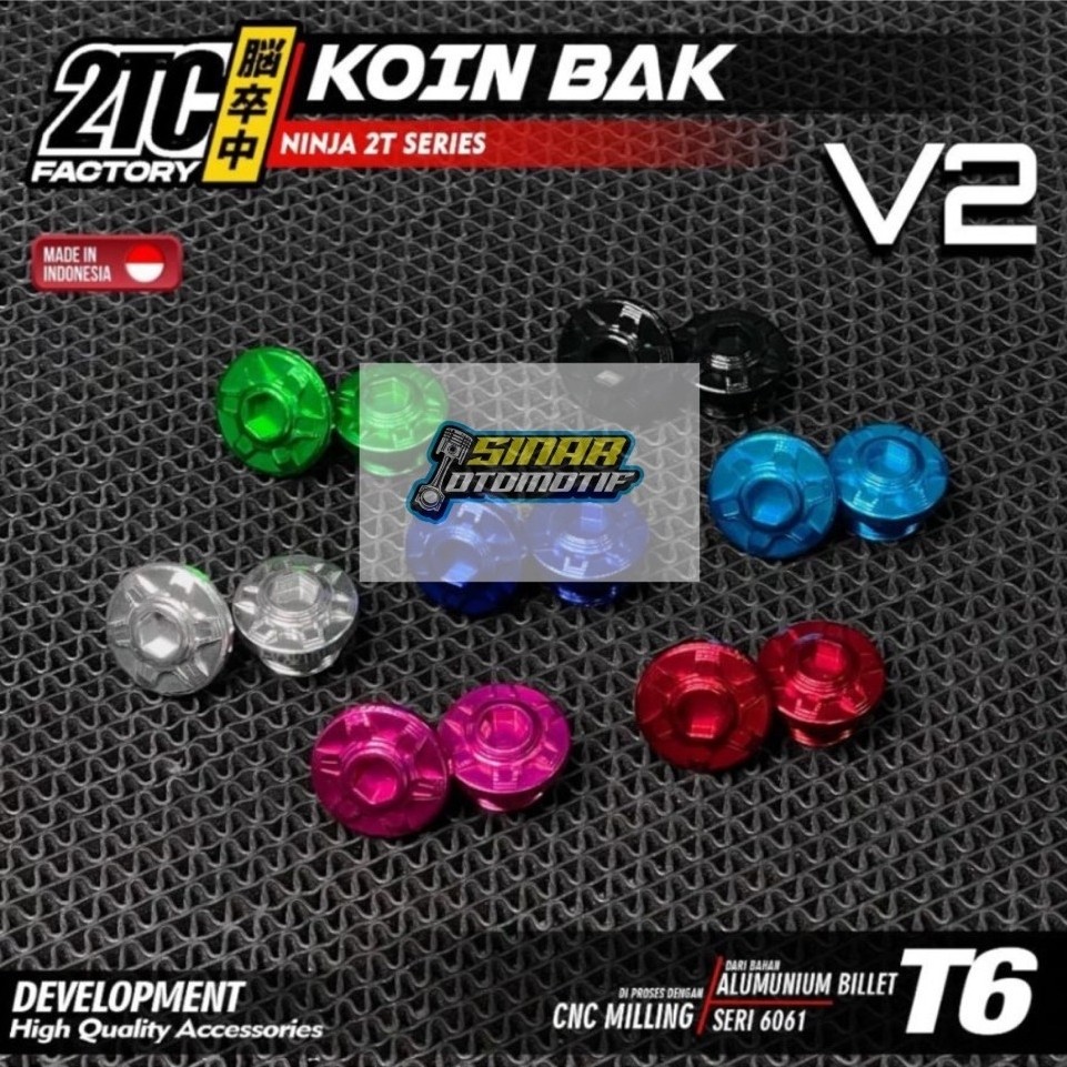 2TC Factory Ninja 2T Series V2 T6 เหรียญผลิตในอินโดนีเซียสําหรับรถจักรยานยนต์