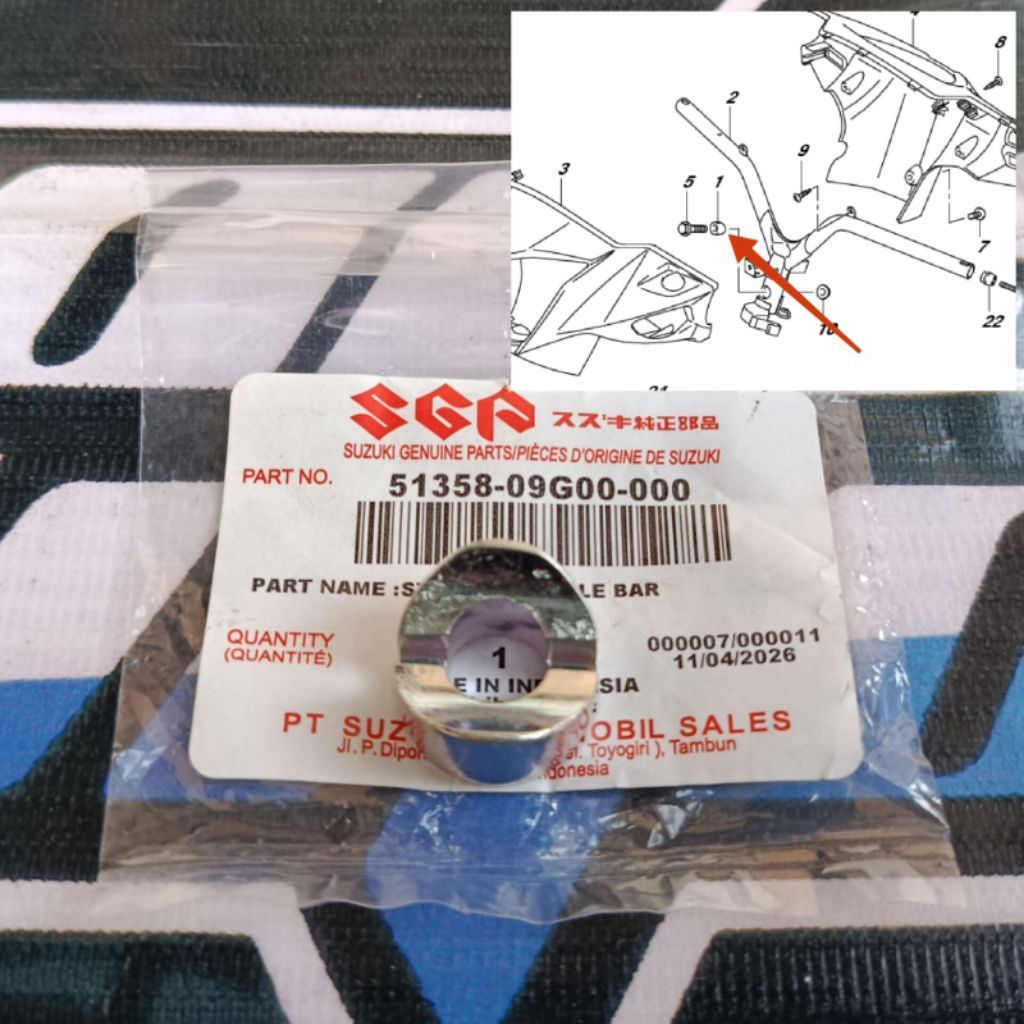 BOSH / UPPER HANDLEBAR STOPPER NUT SPIN / HAYATE / SKYWAVE / NEX / SMASH / SHOGUN125 / AXELO / AD CO