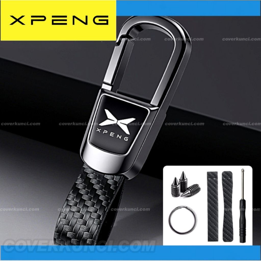 GANTUNGAN XPENG พวงกุญแจหนังคาร์บอน พวงกุญแจ LANYARD XPENG REMOTE XPENG X9 G6