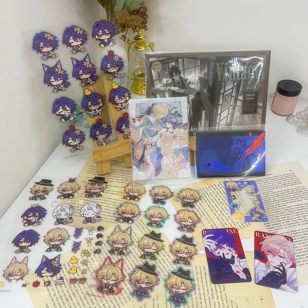 Honkai Star Rail HSR Ratio Veritas x Aventurine Ratio Photocard Shikishi อะคริลิคบล็อกโปร่งใสสติกเกอ