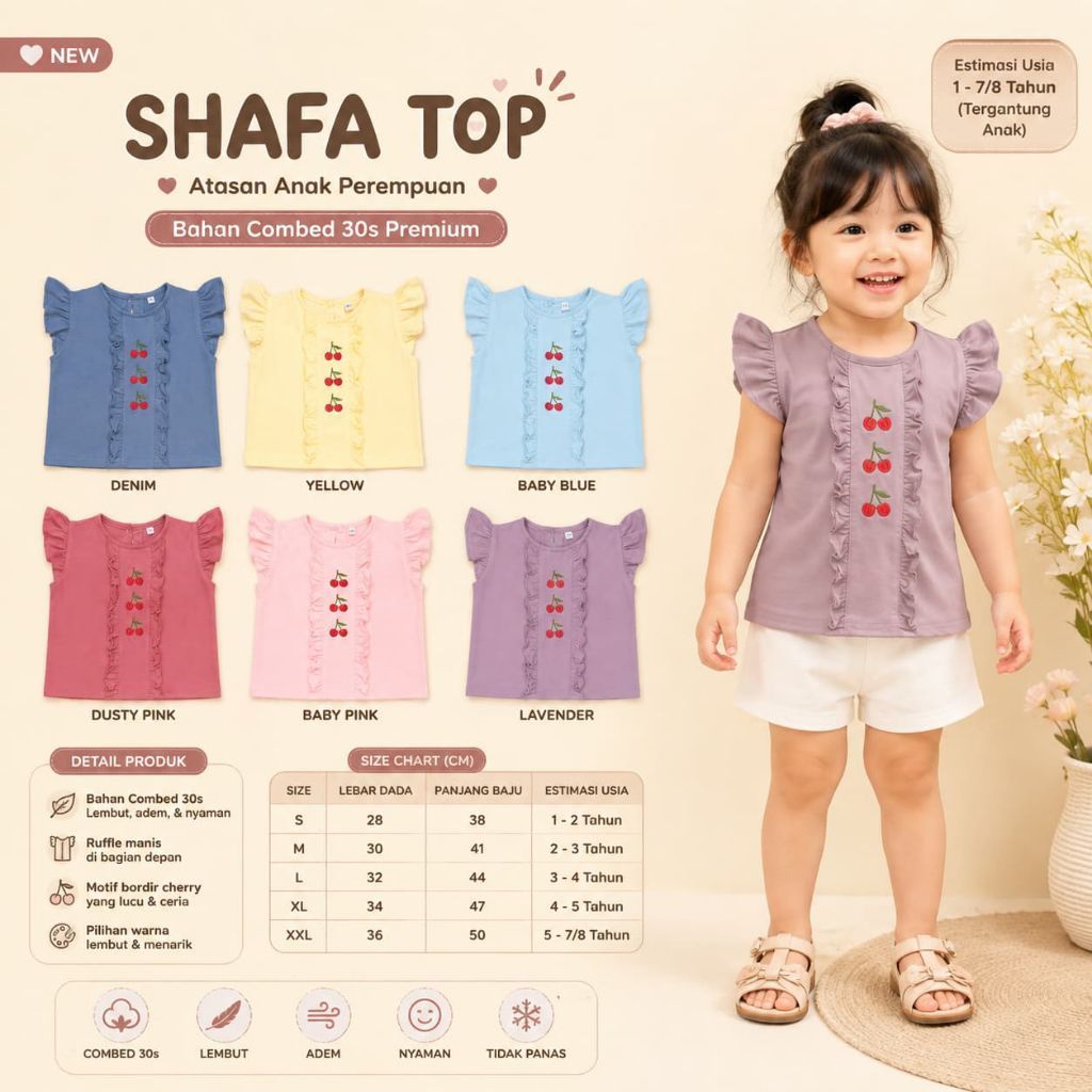 1-4T(เสื้อเด็กผู้หญิง) เสื้อ SHAFA