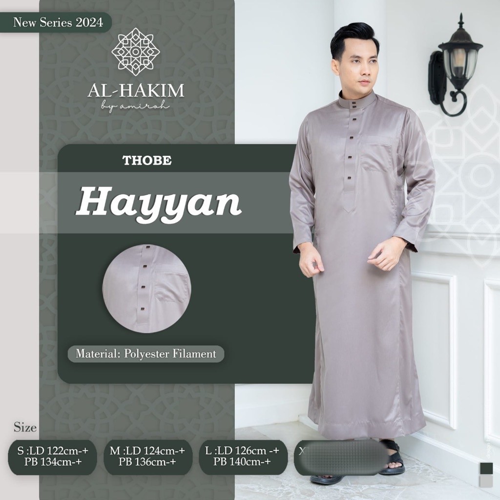 AL-HAKIM Hayyan Thobe Premium เสื้อคลุมผู้ชาย