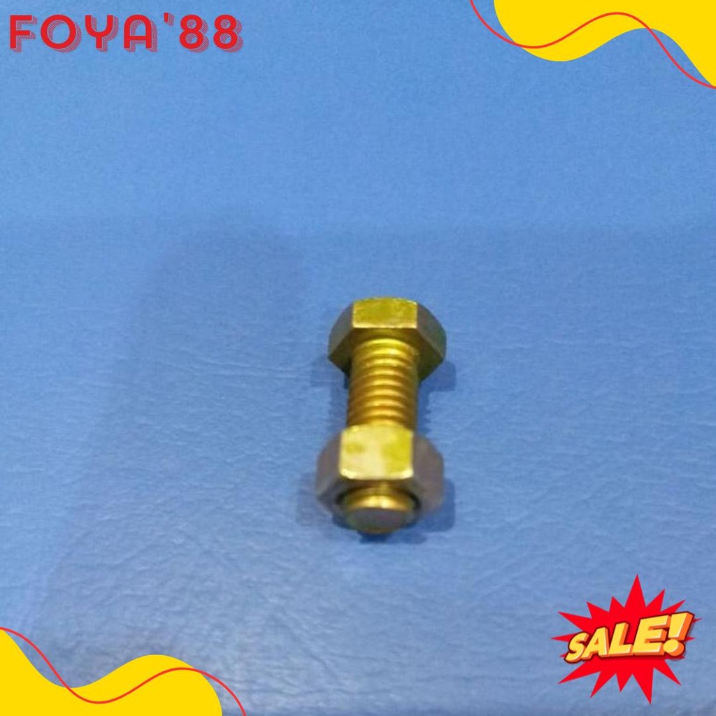 น็อตสลักเกลียวสีเหลืองสูงสุด 70% M8X20Mm Key 12 (621)