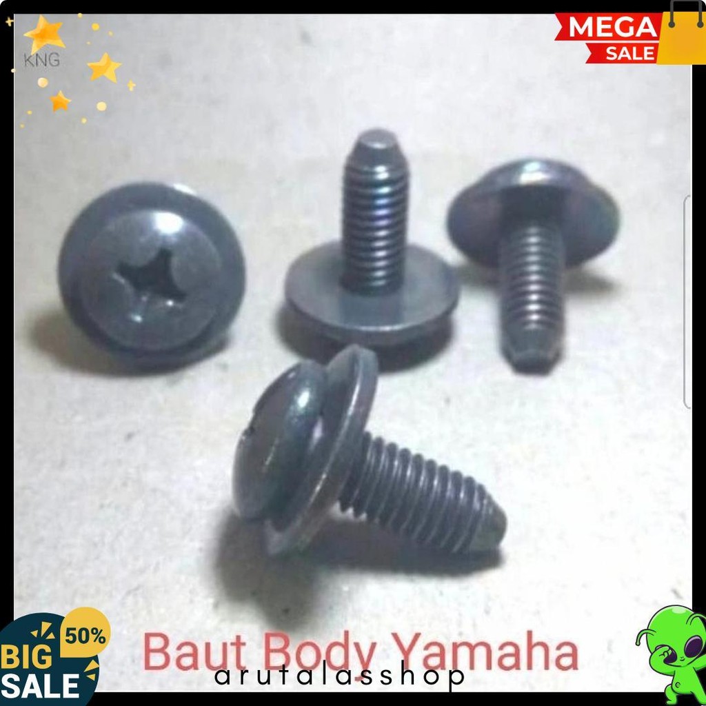 คัสสไร่! Yamaha Mio Vega R Jupiter M6X16 Motorcycle Body Cover Bolt ไขควง Plus 1 ชิ้น