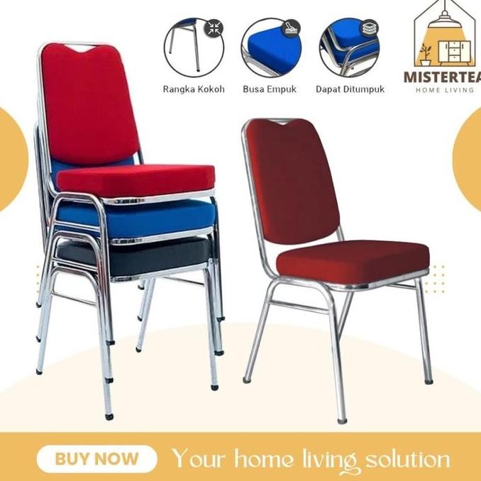 KINGDOM STACKING IRON CHAIR / STOOL FUTURA MODEL / STACKING / PARTY / STUDY / EATING / MEETING / OFF