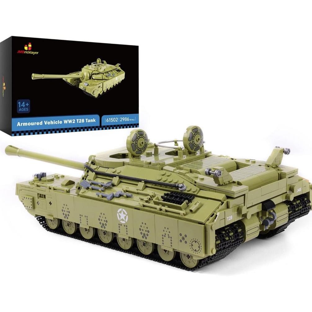 JMMBRICKLAYER WW2 MILITARY T28 HEAVY TANK MODEL KIT, LETICSENE, ARMEE BAUFAHRZEUG