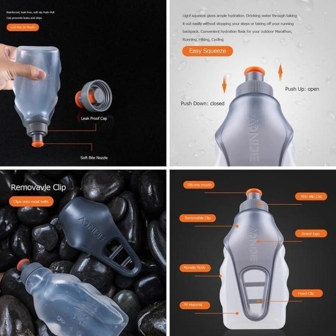 Aonijie Sd06Jp Sport Run ขวดน้ํา 250Ml ขวดน้ําดื่มวิ่งเทรล