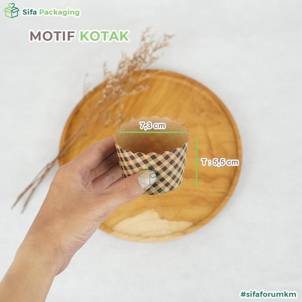 Paper Cup Cake Case Muffin Motif Paper Size 63 Mm Mini Steamed Sponge Container Baked Sponge Cake Wr