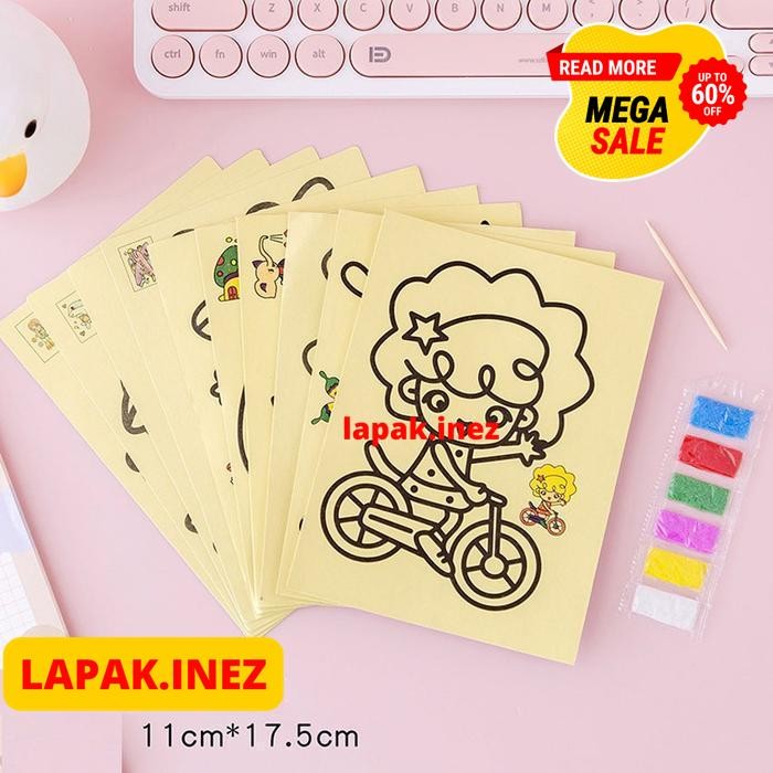 SAND PAINTING COLORING TOY ART PAINTING DRAWING TRAINING PAINTING BY INEZ COLLECTION