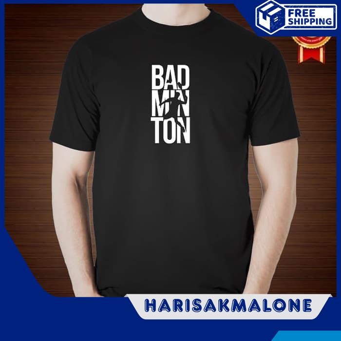 ใหม่ล่าสุดเสื้อยืดรวม 30S DISTRO BADMINTON SILHOUETTE PLAIN BADMINTON CUSTOM INDONESIA ผู้ชายผู้หญิง