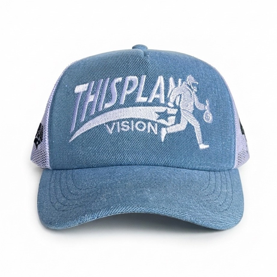 Oldman Thisplan Denim Blue Trucker Hat หมวกตาข่าย