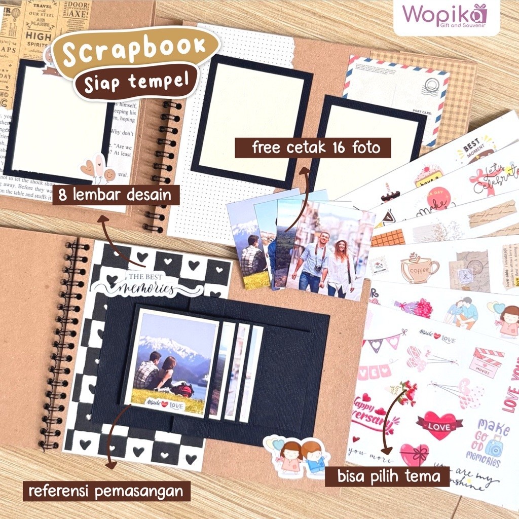 SCRAPBOOK READY TO STICK โดย Wopika | ของขวัญวันเกิด ครบรอบ ฯลฯ