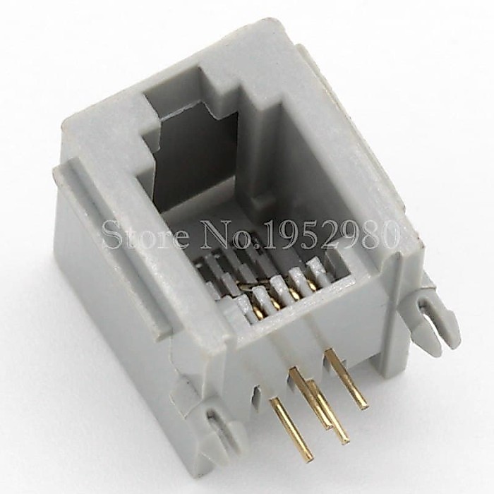 RJ11 ซ็อกเก็ต 6P4C ซ็อกเก็ตโทรศัพท์ RJ11 ซ็อกเก็ต 6P4C โทรศัพท์ [Elca]