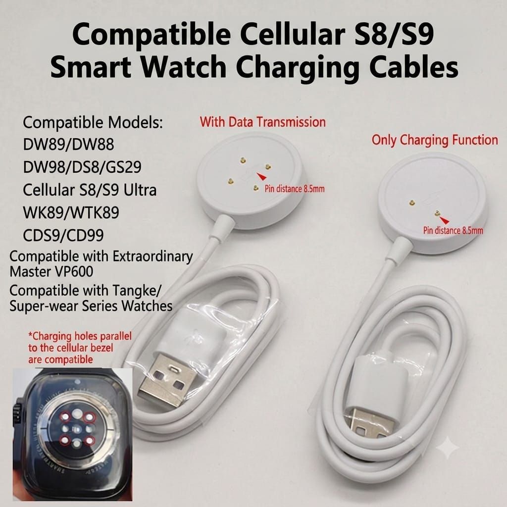 สายชาร์จ USB แม่เหล็กสําหรับ DW88 / DW89 / DW98 / S8 / S9 Ultra2 / S10 / S12 / CDS9 / CD99 / DS8 / G