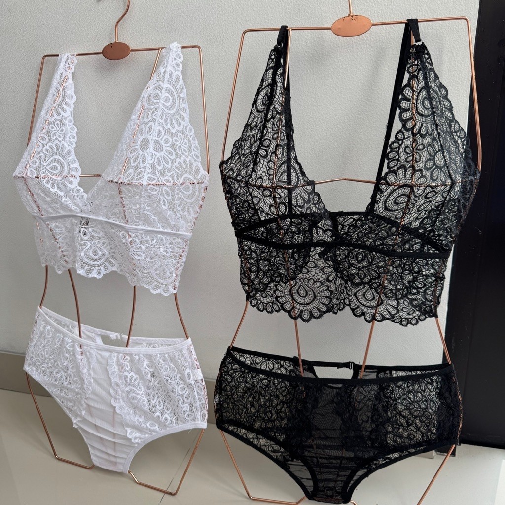 Rianna ชุด bralette ชุดชั้นในลูกไม้ผู้หญิง maqueen