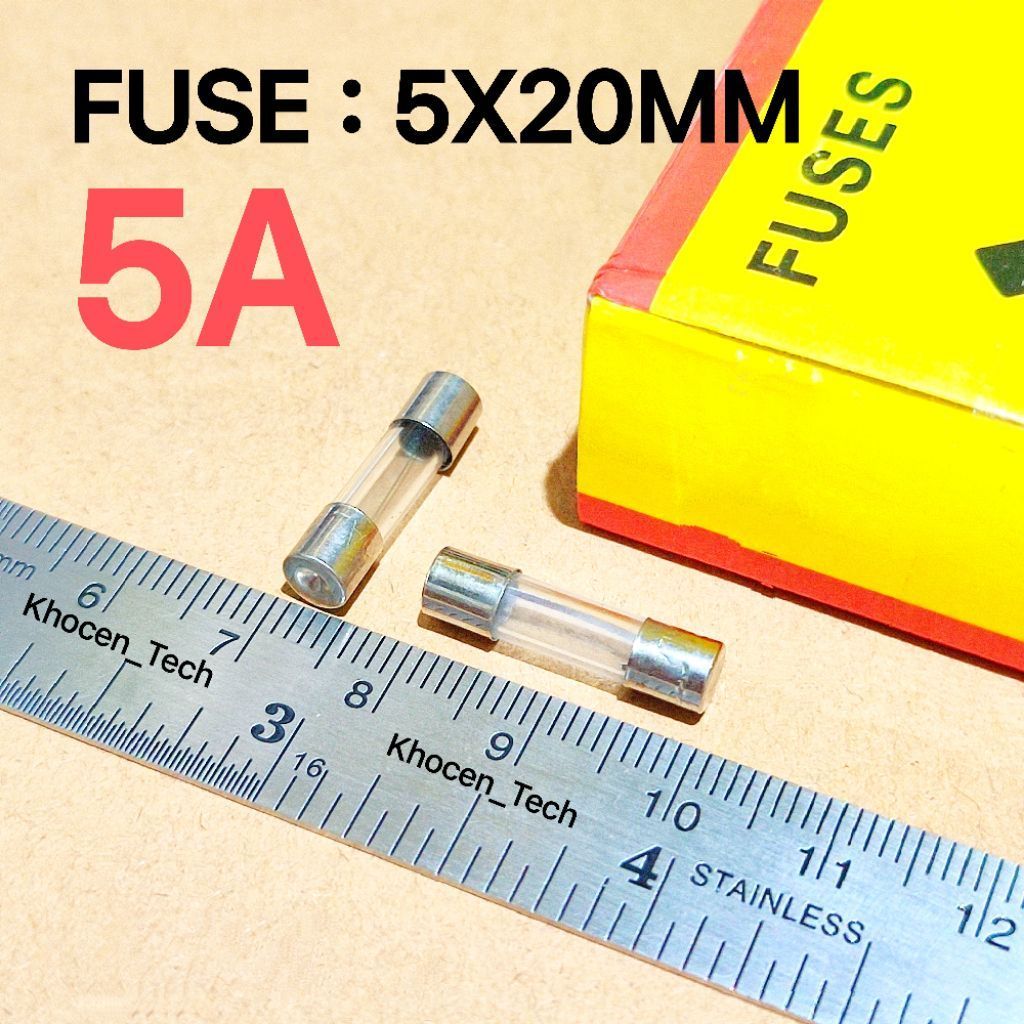 (10 ชิ้น) แก้ว FUSE 5A 250V FUSE 5x20MM KRCIL
