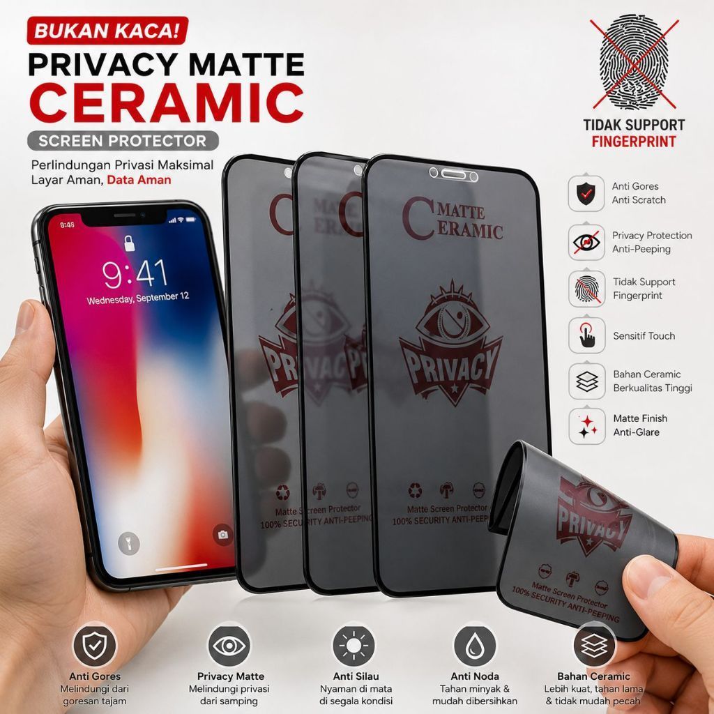 Anti-Scratch Ceramic Matte Privacy สําหรับ Oppo A57 2016 A57 4G 2022