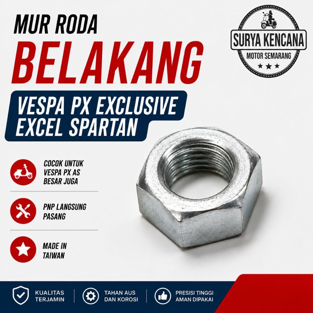 น๊อตล้อหลัง Vespa PX Exclusive Excel Spartan