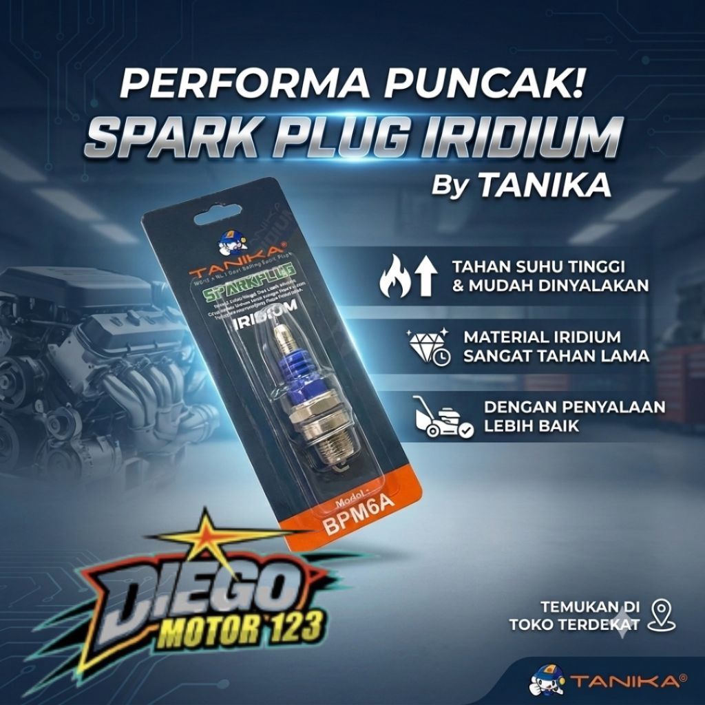 MESIN TANIKA IRIDIUM หัวเทียน BP6MA สามารถใช้สําหรับเครื่องตัดหญ้าสเปรย์ Pests Chainsaw Senso ขนาดเล
