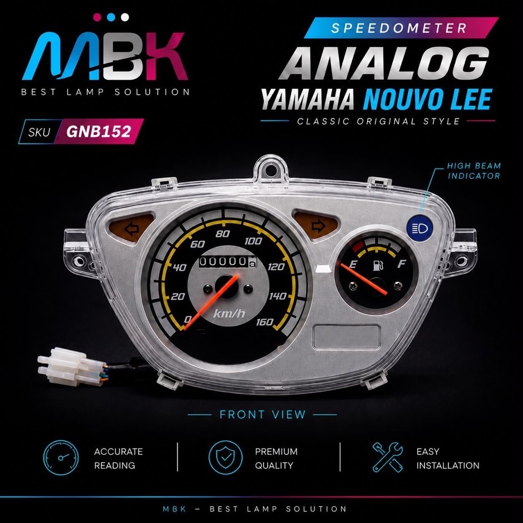 SPEEDOMETER NOUVO LELE SPEEDO ANALOG YAMAHA NOUVO LELE สไตล์ดั้งเดิม