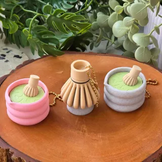 พรีเมี่ยมคาเฟ่ซีรีส์พวงกุญแจ Pastry Pudding Matcha Fidget Clicker