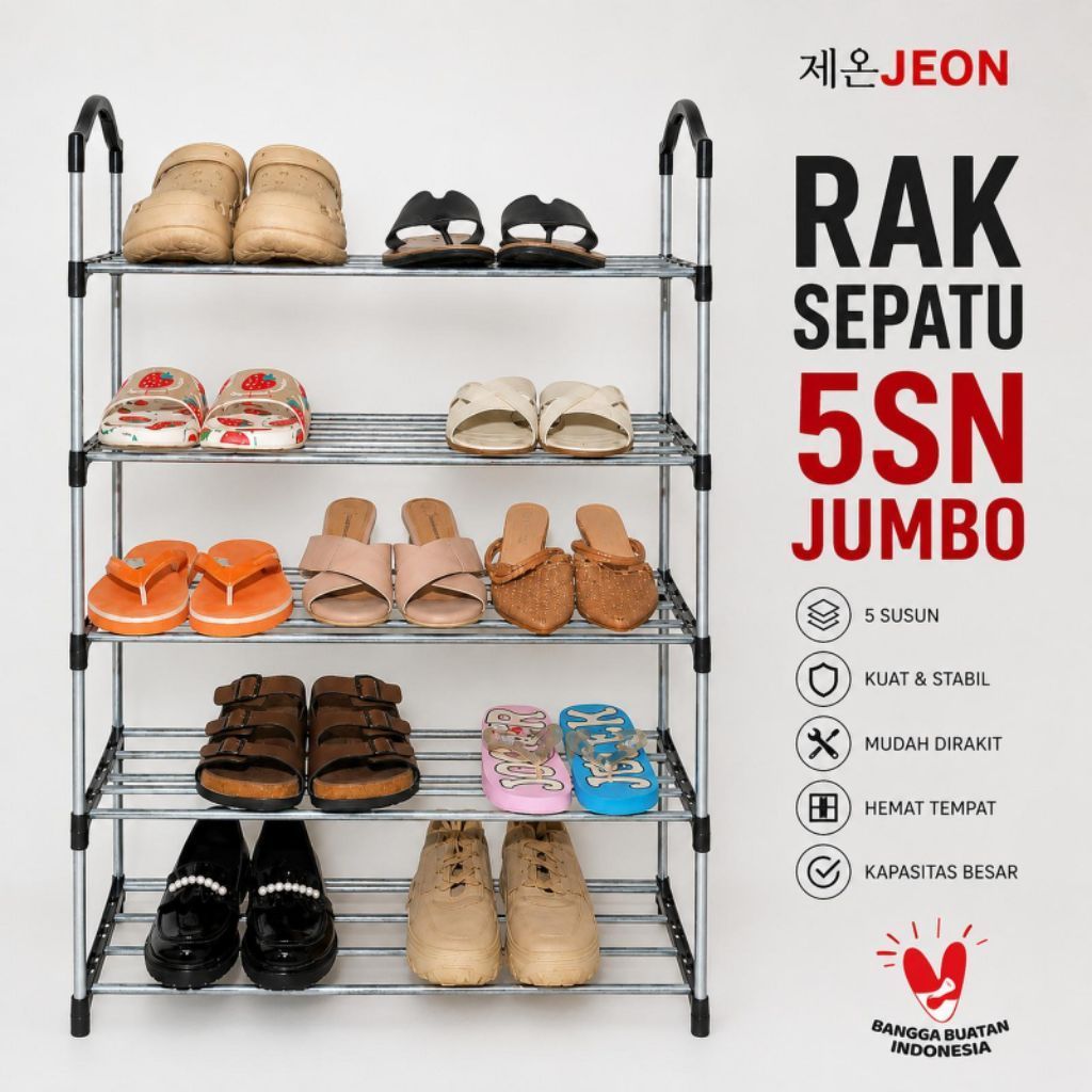 ขายร้อน 5-TIER JUMBO SHOE RACK