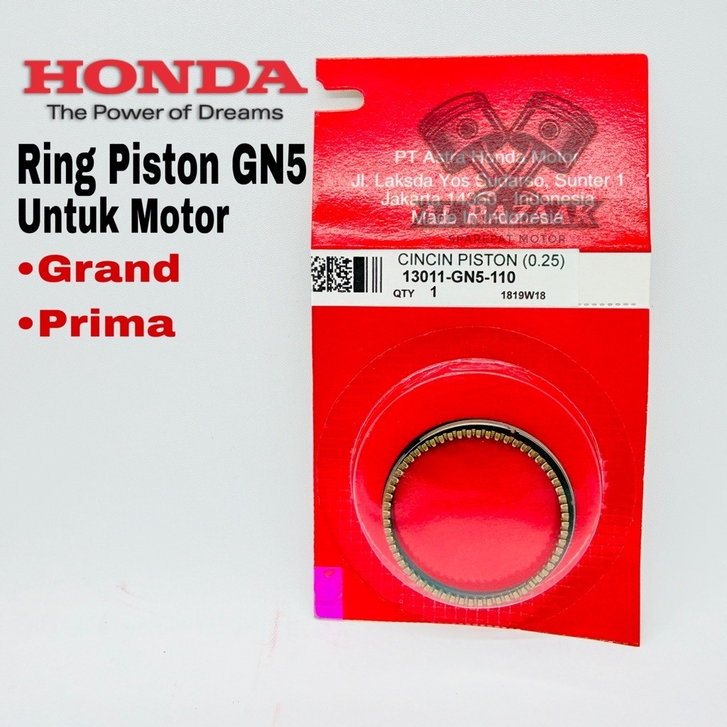 แหวนลูกสูบ (แหวนลูกสูบ 0.25) GN5 Grand Impressa 13012-GN5-962