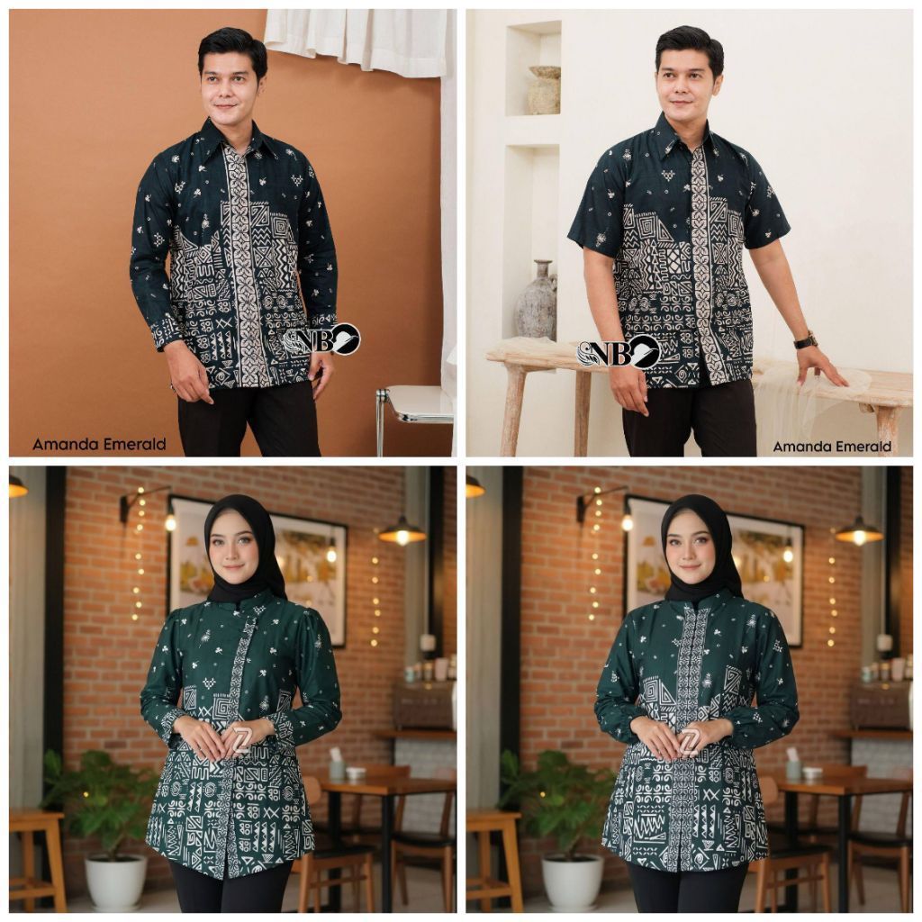 AMANDA EMERALD | COUPLE BATIK CLOTHES SIZE ML XL XXL