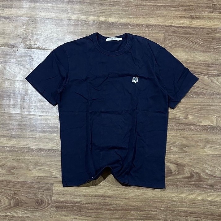Maison Kitsune Headfox Navy เสื้อยืด