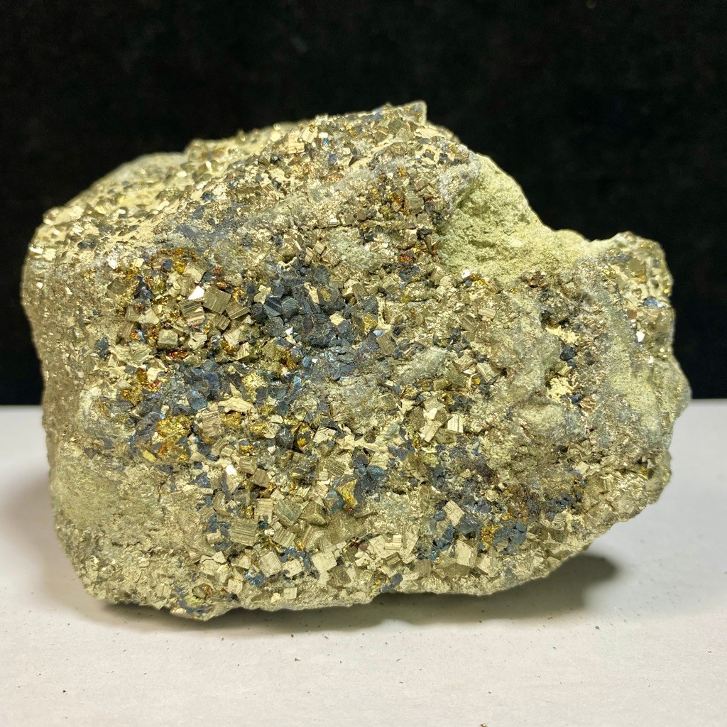 499Gr Natural Pyrite Rough - Top Pyrite และ Chalcopyrite Cube Cluster - Gems Collection