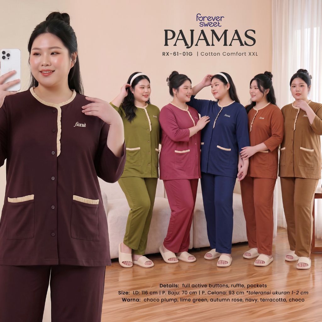 FOREVER SWEET - PAJAMAS - Oneset RX - 61 - 01G XXL / Oneset PAJAMAS Cotton Comfort XXL