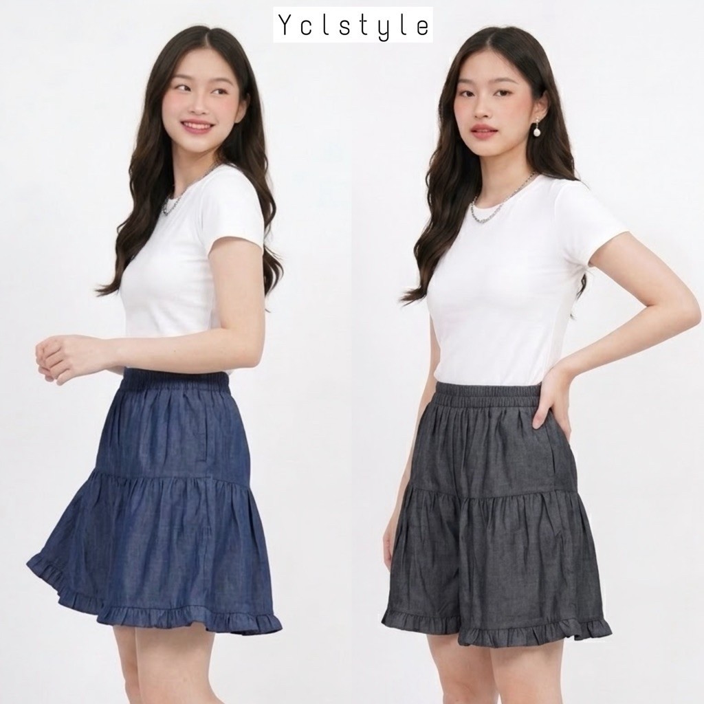 [ycl] Bega Short Pants - กางเกงขาสั้นผู้หญิง Premium Softjeans