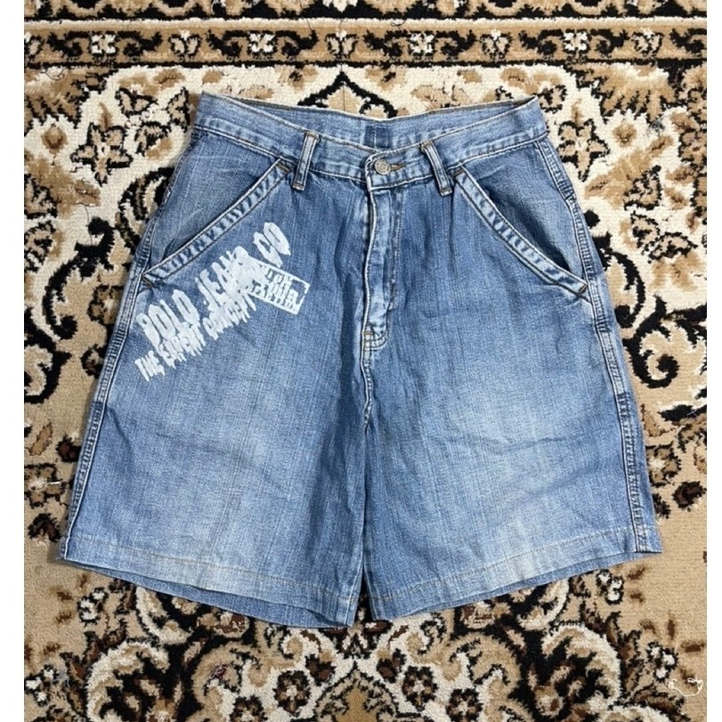 กางเกงขาสั้น y2k polo jeansco