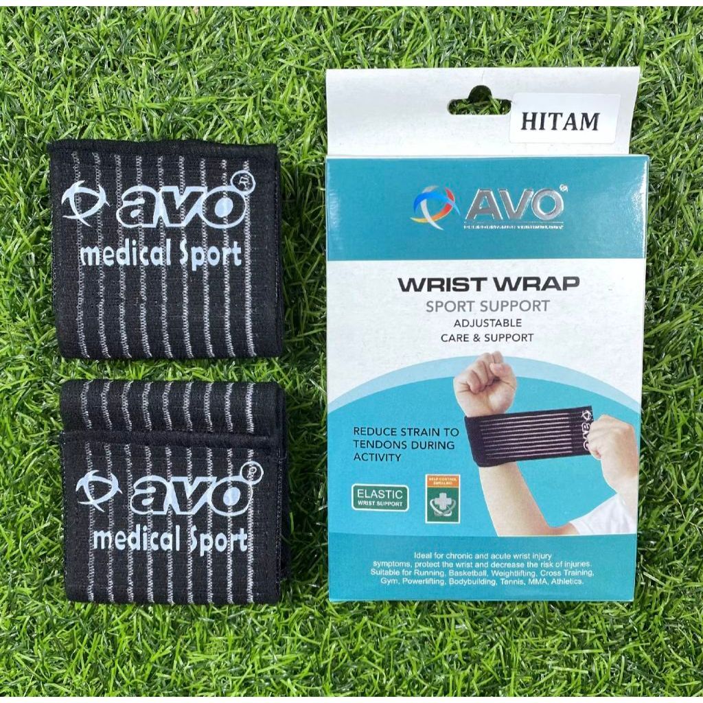 AVO Wrist Wrap / AVO Wrist Band / AVO Wrist Brace (แพ็ค 2 ชิ้น)