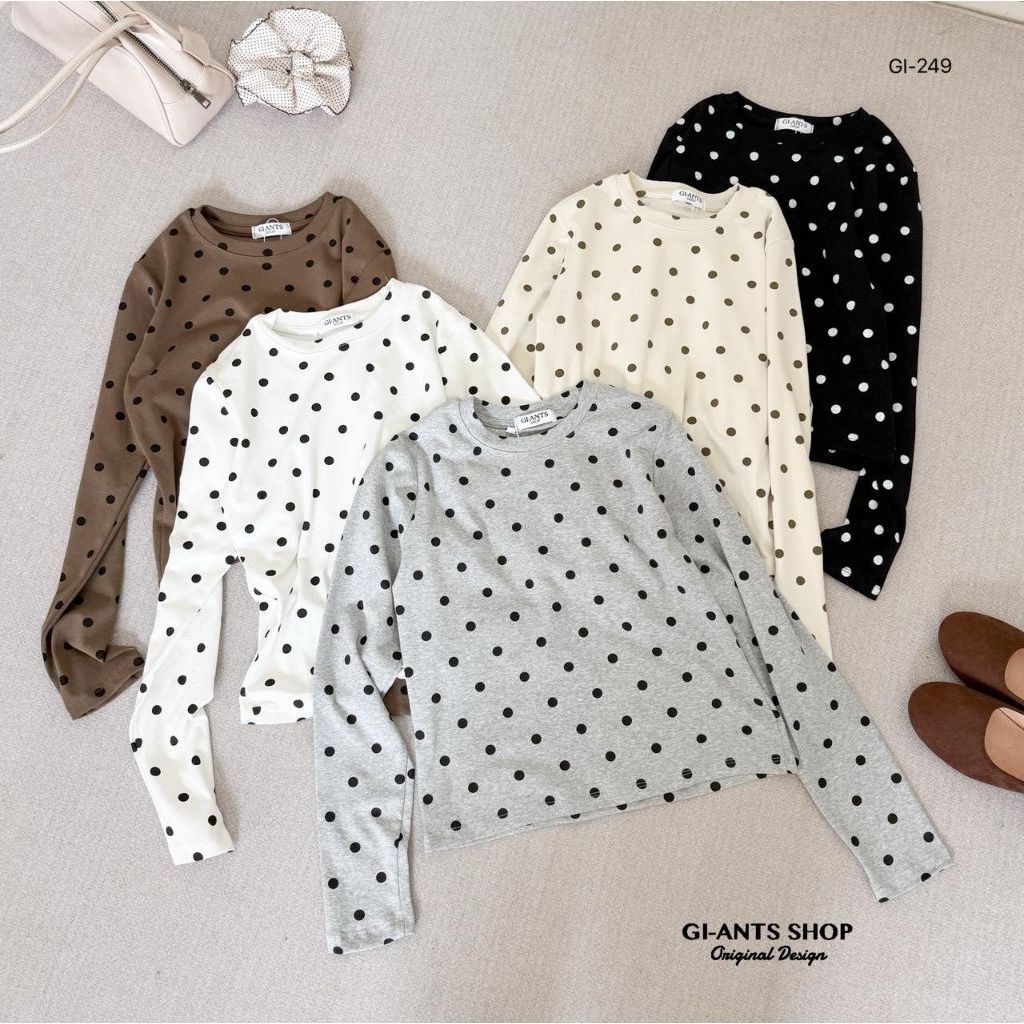 [LC] GI-ANTS GI249 เสื้อยืด LONG-SLEEVED POLKADOT