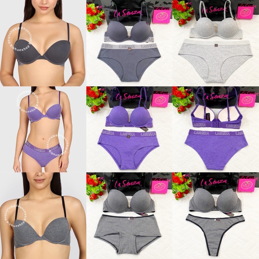 La senza Original Bra Set Remix Cotton Push Up Size 32A/XS 32B/S 32C/S 34C/S 36B/L 36C/XL