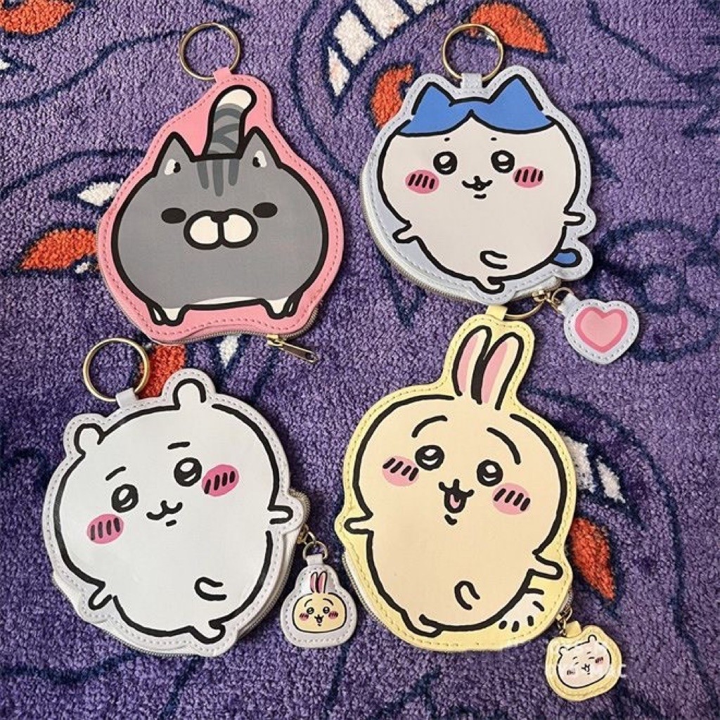 พรีออเดอร์ กระเป๋าเหรียญ Chiikawa Usagi น่ารัก | กระเป๋าใส่เหรียญ Chiikawa พร้อมพวงกุญแจแขวน | กระเป