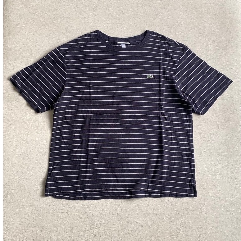 Lacoste เสื้อยืดผู้ชาย Relaxing Fit เสื้อยืดคอกลม boxy Fit