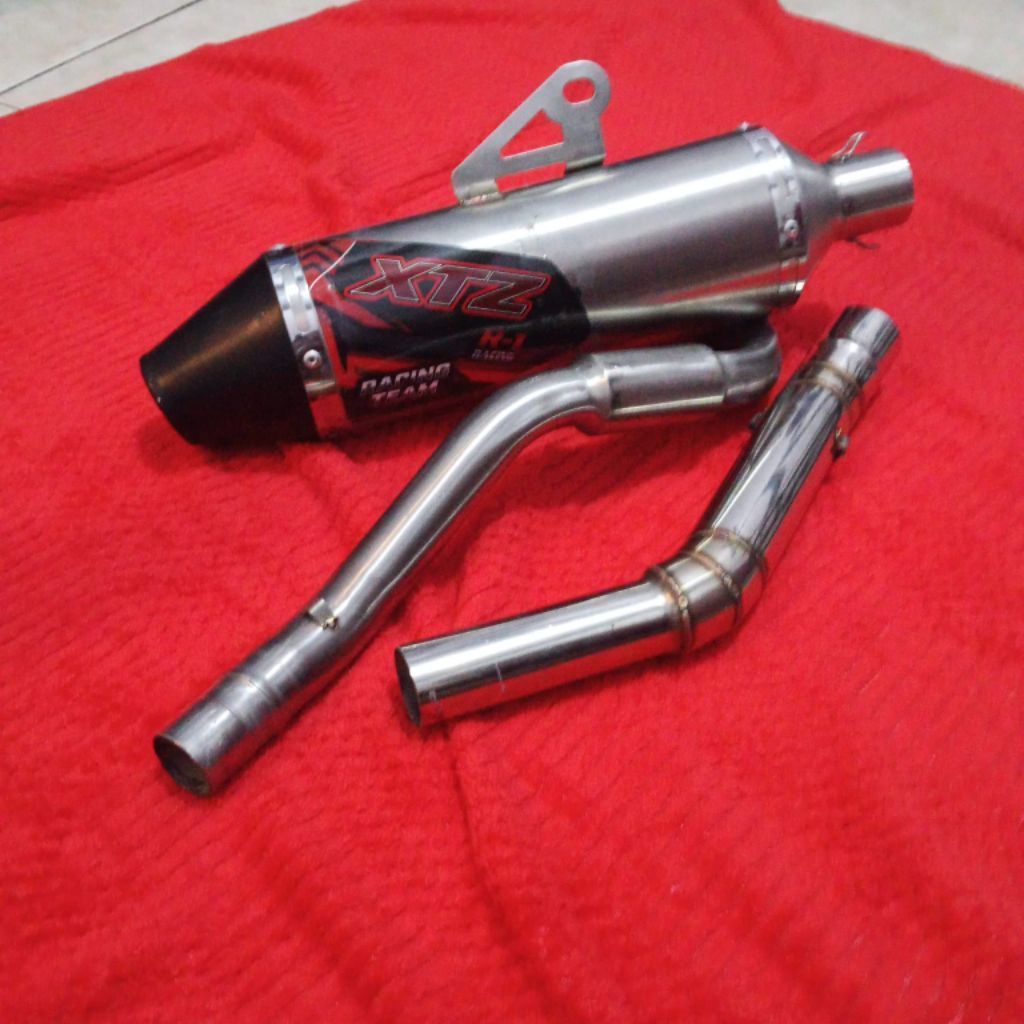ไอเสีย 1 ชุด xtz R-1 38 มม.ท่อสแตนเลสสําหรับ msx 125 xtz 125 xr 150 200 crf 150 KLX 150 ksr 110