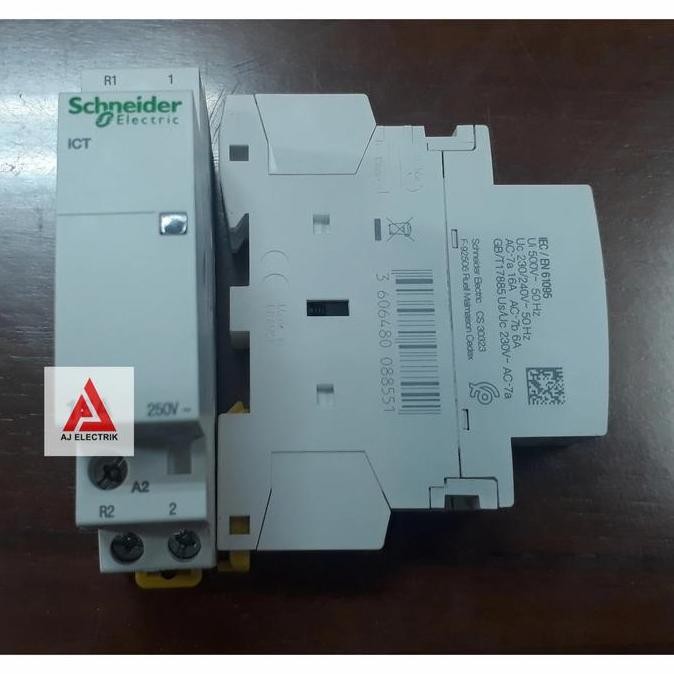 ราคาแผ่นดิสก์ - คอนแทคเตอร์ Schneider 1 เฟส 25Ampere 2NO / iCT DIN A9C20732